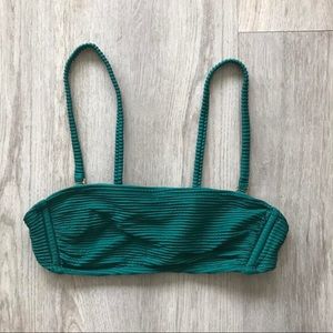 Emerald green bathing swimsuit bikini top